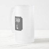 Papa Personalisierbares Monogramm Mattglas Bierglas (Vorderseite Links)