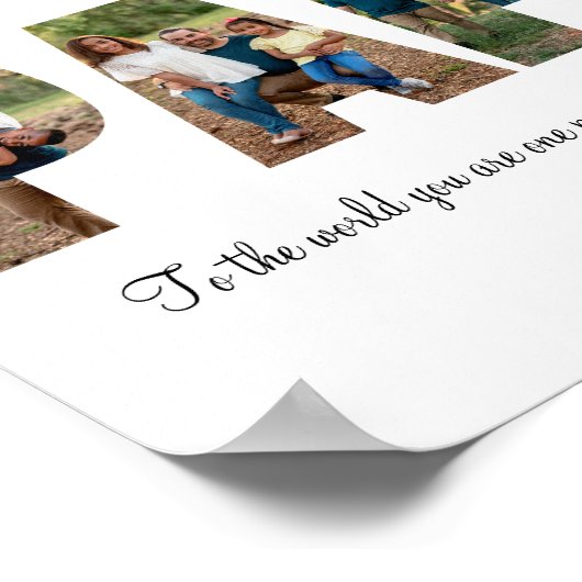 Papa Photo Collage Poster (Ecke)