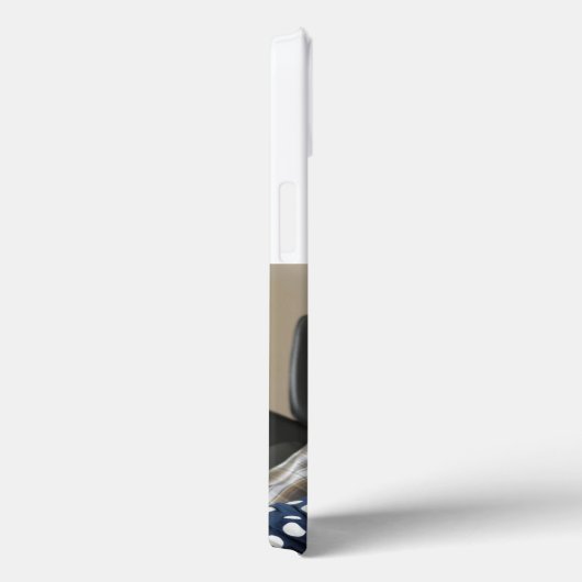 Papa photo with dark blue text Case-Mate iPhone hülle (Rückseite / Rechts)