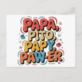 Papa Pito Pappy Pawer Feiertagspostkarte