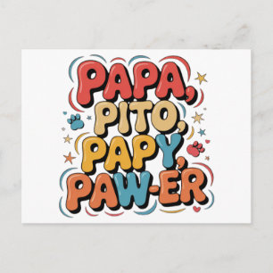 Papa Pito Pappy Pawer Feiertagspostkarte