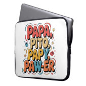 Papa Pito Pappy Pawer Laptopschutzhülle (Vorderseite Links)