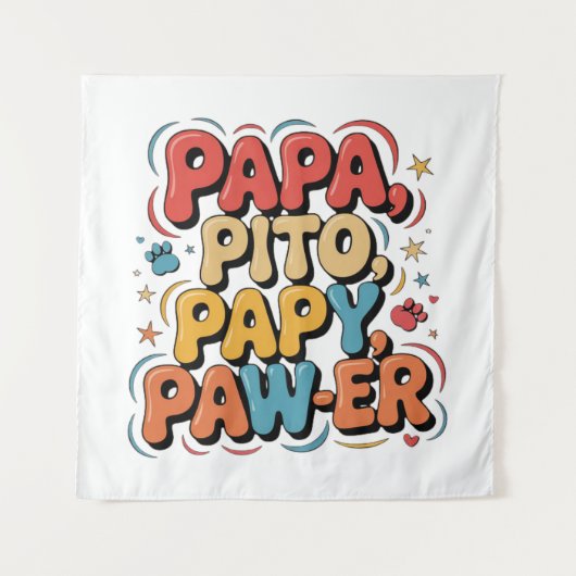 Papa Pito Pappy Pawer Wandteppich (Vorderseite)