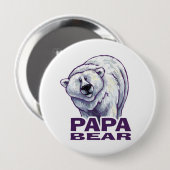 Papa Polar Bear Button (Vorne & Hinten)