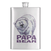 Papa Polar Bear Flachmann (Vorderseite)