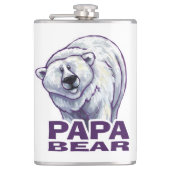 Papa Polar Bear Flachmann (Vorderseite)
