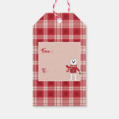 Papa Polar Bear Holding Lantern Holiday Geschenkta Geschenkanhänger (Rückseite)