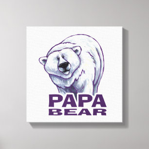 Papa Polar Bear Leinwanddruck