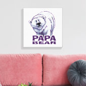 Papa Polar Bear Leinwanddruck (Insitu (Wohnzimmer))