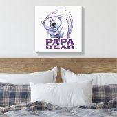 Papa Polar Bear Leinwanddruck (Insitu (Schlafzimmer))
