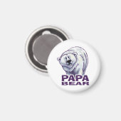 Papa Polar Bear Magnet (Vorderseite/Rückseite)
