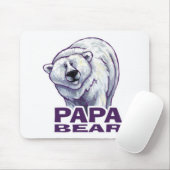 Papa Polar Bear Mousepad (Mit Mouse)