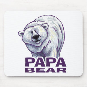 Papa Polar Bear Mousepad