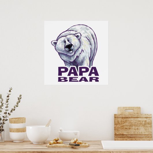 Papa Polar Bear Poster (Küche)