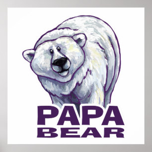 Papa Polar Bear Poster