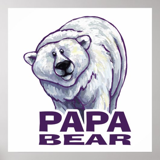 Papa Polar Bear Poster (Vorne)