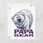 Papa Polar Bear Postkarte (Vorne/Hinten)