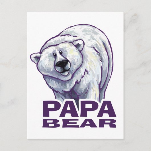 Papa Polar Bear Postkarte (Vorderseite)