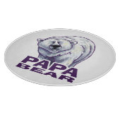 Papa Polar Bear Schneidebrett (Ecke)