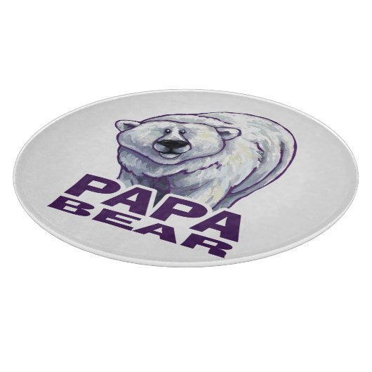 Papa Polar Bear Schneidebrett (Ecke)
