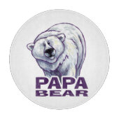 Papa Polar Bear Schneidebrett (Vorderseite)
