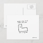 Papa Postkarte (Vorne/Hinten)