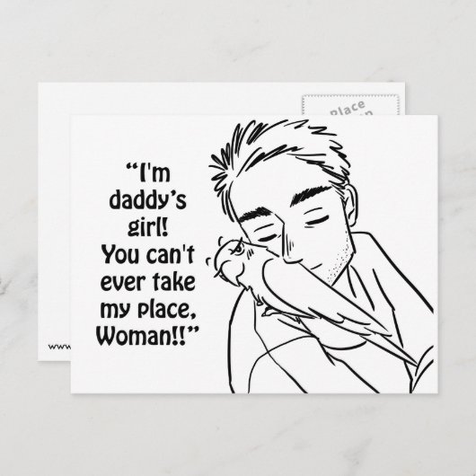 Papa Postkarte (Vorne/Hinten)