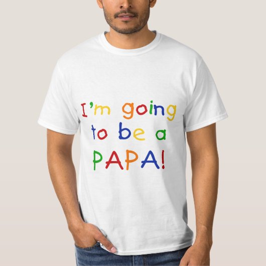 Papa - Primärfarben T-Shirt (Vorderseite)