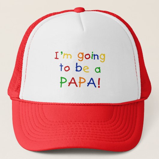 Papa - Primärfarben Truckerkappe (Vorderseite)