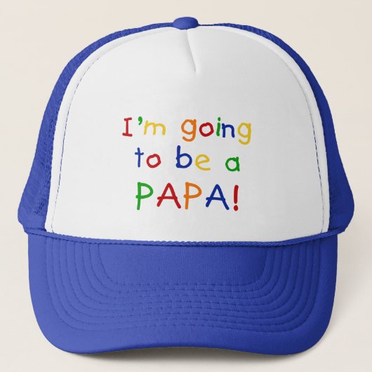 Papa - Primärfarben Truckerkappe (Vorderseite)