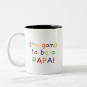 Papa - Primärfarben Zweifarbige Tasse (Links)