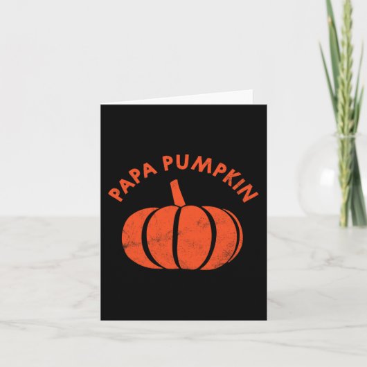 Papa Pumpkin-Familie für Herbst im Herbst Hallowee Karte (Vorderseite)