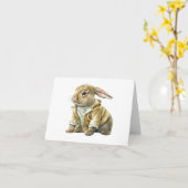 PAPA RABBIT BLANK GREETKARTE KARTE (Gelbe Blume)