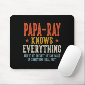 Papa-ray weiß alles Vater-Tag Retro Mousepad (Mit Mouse)