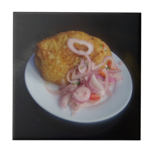 Papa Rellena De Peru Fliese (Vorderseite)