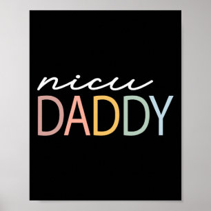 Papa Retro Farbiger Nicu Vater Boho Kleiner Kriege Poster
