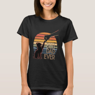 Papa Retro-Katze Vintage Lustig Schlag Faust Beste T-Shirt