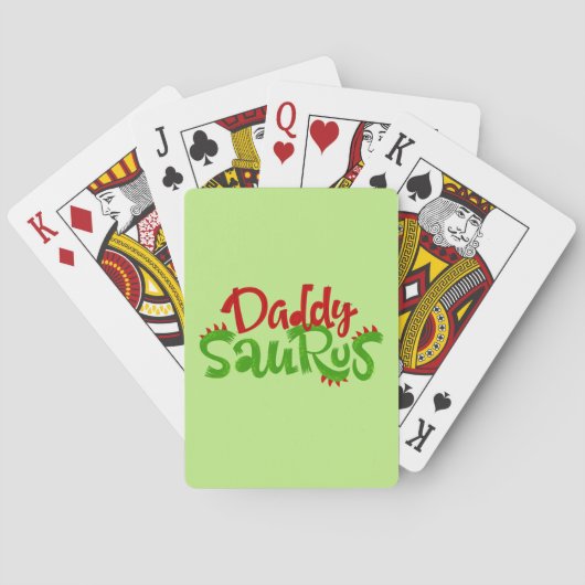 Papa Saurus Dinosaur Spielkarten (Rückseite)