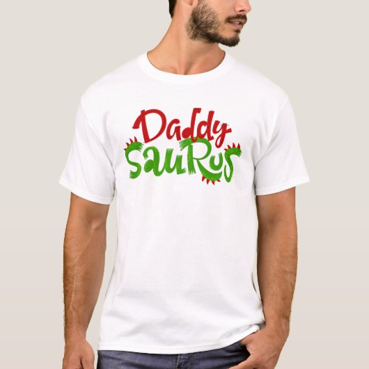 Papa Saurus Dinosaur T-Shirt (Vorderseite)