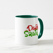 Papa Saurus Dinosaur Tasse (VorderseiteRechts)