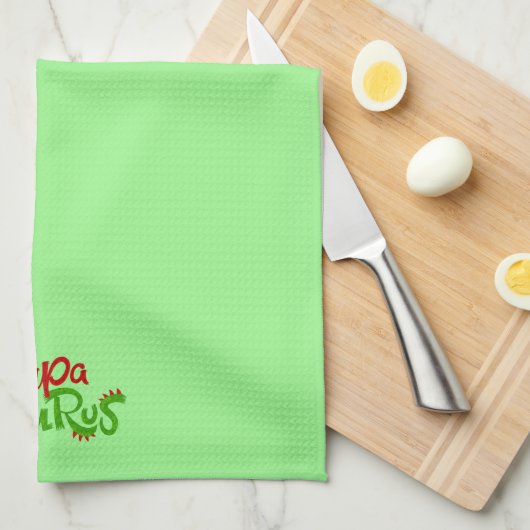 Papa Saurus Geschirrtuch (Viertel Falte)