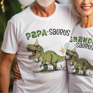 Papa-Saurus Grandpa Dinosaur Kindergeburtstag Part T-Shirt