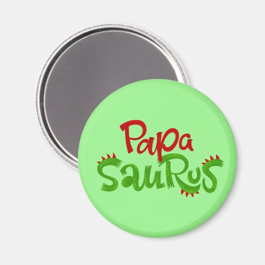 Papa Saurus Graphic Magnet (Vorderseite/Rückseite)