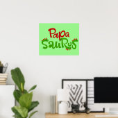 Papa Saurus Graphic Poster (Heimbüro)