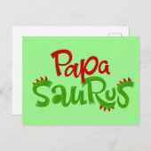 Papa Saurus Graphic Postkarte (Vorne/Hinten)
