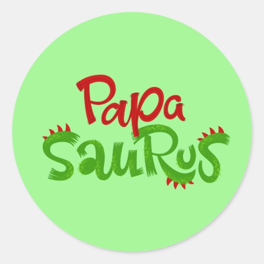 Papa Saurus Graphic Runder Aufkleber (Vorderseite)