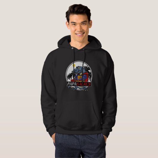 Papa Saurus Papa Dinosaurier Hoodie (Vorne ganz)