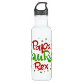 Papa Saurus Rex Edelstahlflasche (Vorderseite)