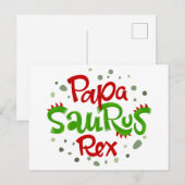 Papa Saurus Rex Graphic Postkarte (Vorne/Hinten)