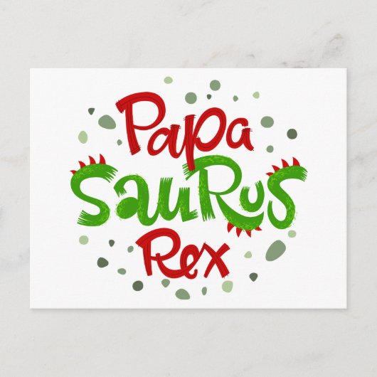 Papa Saurus Rex Graphic Postkarte (Vorderseite)